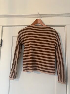 Vintage Striped Brown and Cream Knit Sweater